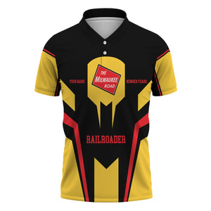 Railspirit Personalized Chicago, Milwaukee, St. Paul and Pacific Railroad Polo Shirt Custom Year Railroader Milwaukee Road Shirt Gift For Train Lover