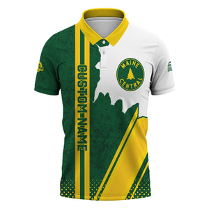 Railspirit Personalized Maine Central Railroad Polo Shirt All Over Printed Unisex Shirt