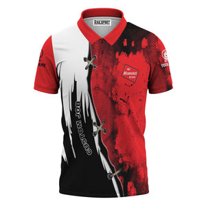 Railspirit Personalized Chicago, Milwaukee, St. Paul and Pacific Railroad Polo Shirt Retro Stitches with Custom Position Milwaukee Road Train Shirt