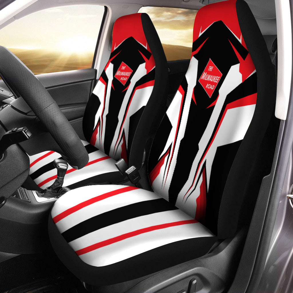 Railspirit Chicago, Milwaukee, St. Paul and Pacific Railroad Car Seat Cover Strong Line Style Milwaukee Road Seat Cover