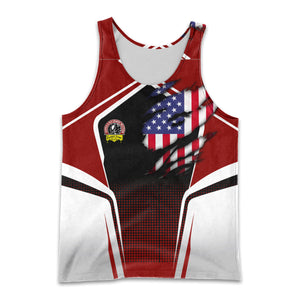 Railspirit Personalized Denver and Rio Grande Western Railroad Men Tank Top American Eagle Vintage Train Shirt