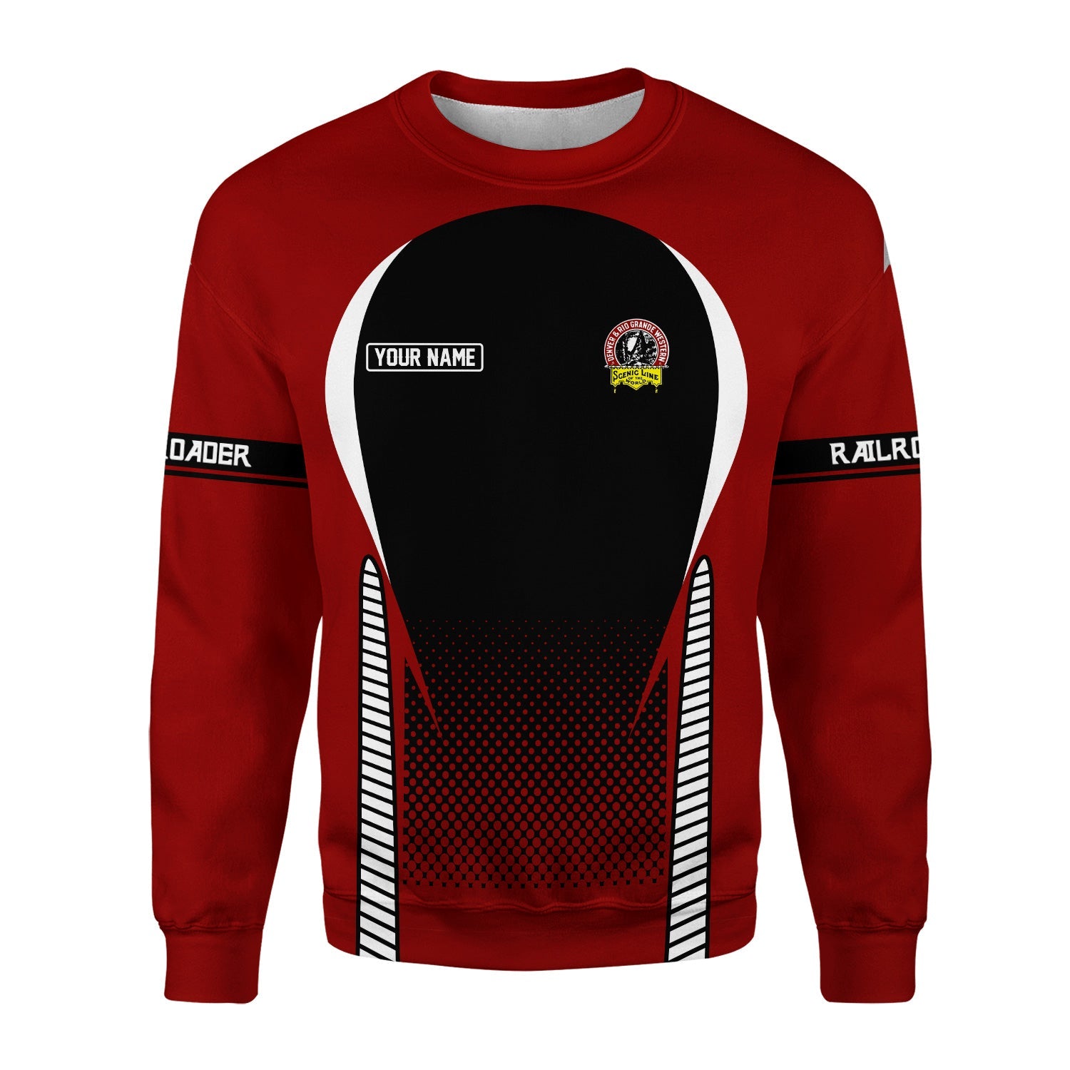 Railspirit Personalized Denver and Rio Grande Western Railroad Sweatshirt Stress Is Caused By Not Having Enough Trains Shirt All Over Print Shirt