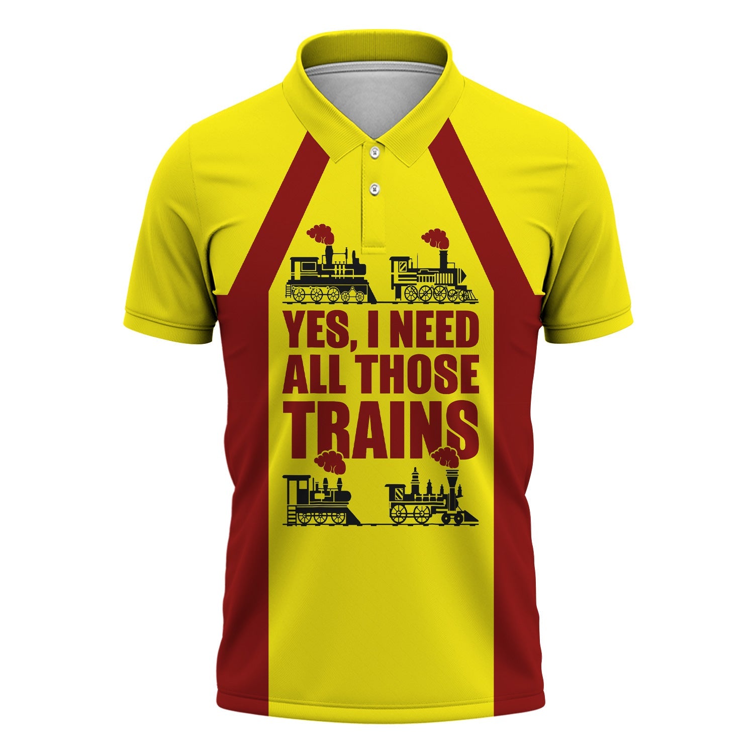 Railspirit Custom Name Denver and Rio Grande Western Railroad Polo Shirt Yes I Need All Those Train Printed Shirt