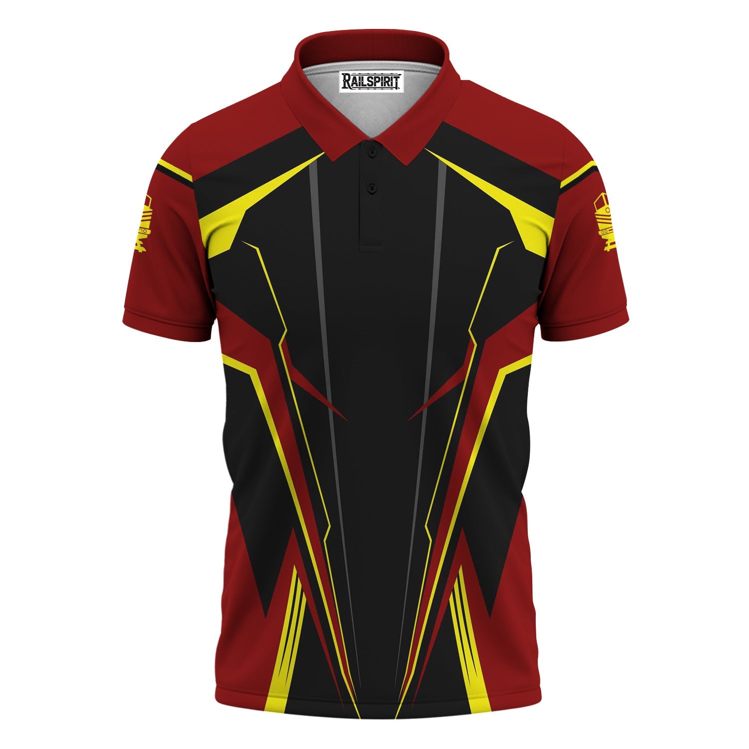 Railspirit Personalized Denver and Rio Grande Western Railroad Polo Shirt Lightning-Edge Design Train Shirt For Railroad Lovers