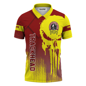 Railspirit Personalized Denver and Rio Grande Western Railroad Polo Shirt Skull Design with Custom Job Train Shirt for Trackhead Crew