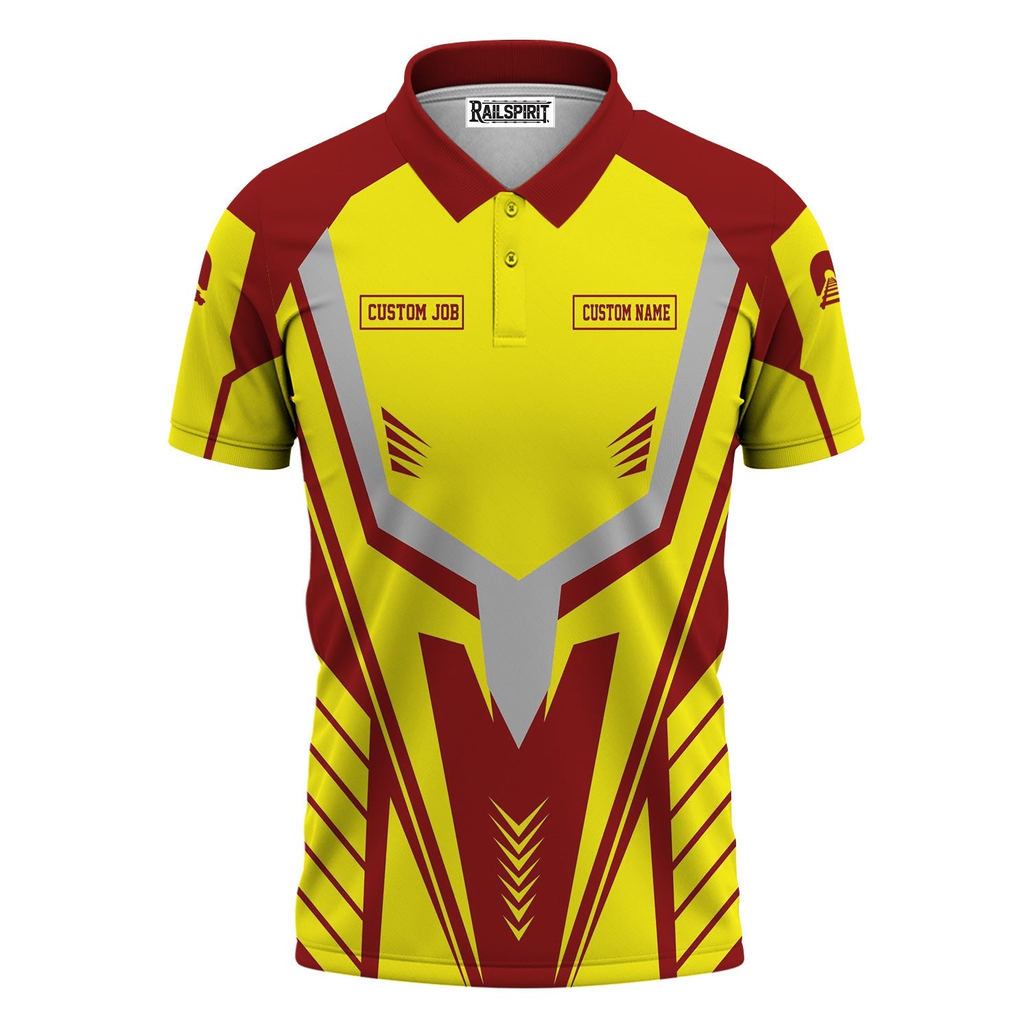 Railspirit Personalized Denver and Rio Grande Western Railroad Polo Shirt Workwear-Inspired with Custom Position Train Shirt