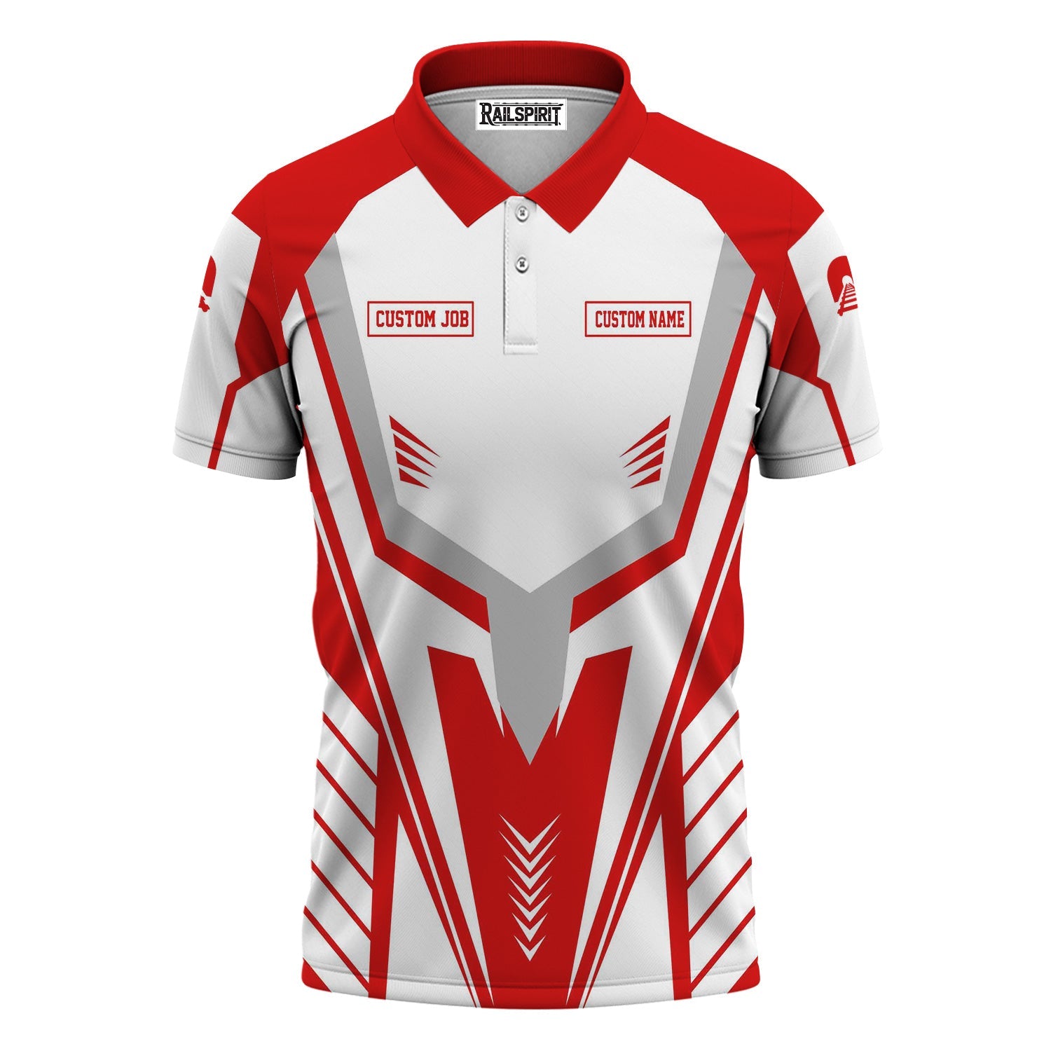 Railspirit Personalized Missouri Pacific Railroad Polo Shirt Workwear-Inspired with Custom Position Train Shirt