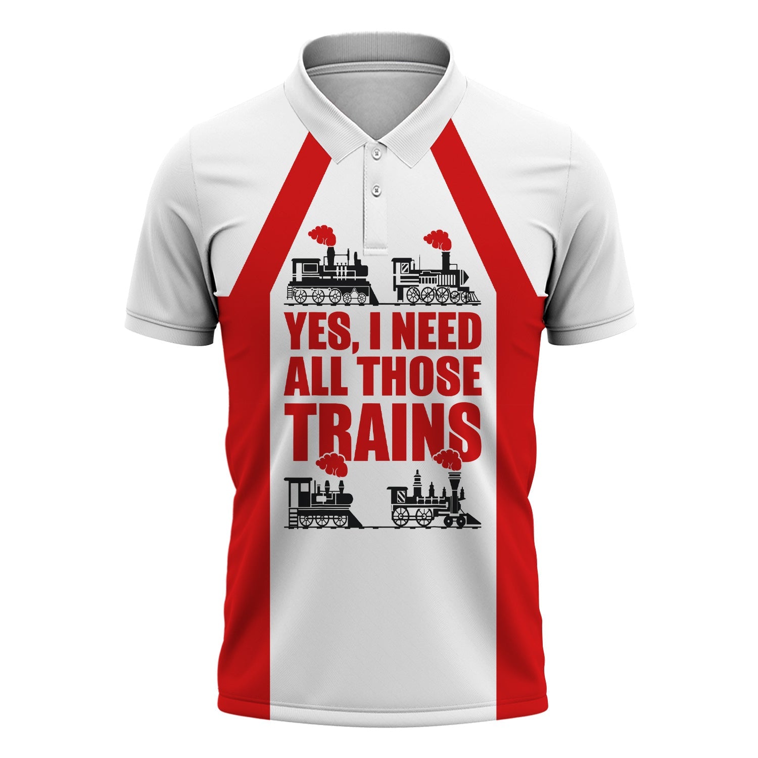 Railspirit Custom Name Missouri Pacific Railroad Polo Shirt Yes I Need All Those Train Printed Shirt
