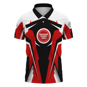 Railspirit Personalized Missouri Pacific Railroad Polo Shirt Strong Line Style Train Unisex Shirt All Over Print