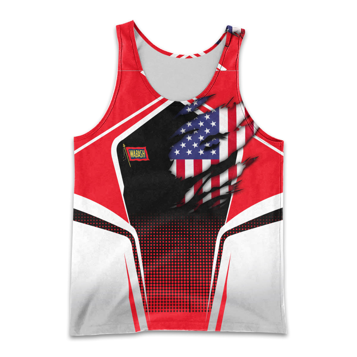 Railspirit Personalized Wabash Railroad Men Tank Top American Eagle Vintage Train Shirt