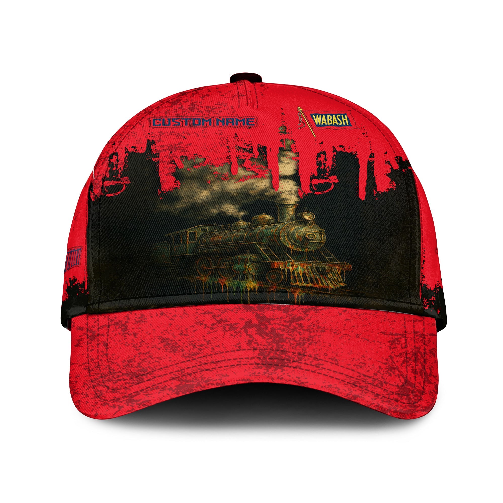 Railspirit Personalized Wabash Railroad Classic Cap Vintage Train Art Style Cap For Locomotive Fans