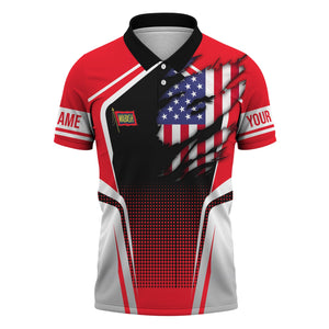 Railspirit Personalized Wabash Railroad Polo Shirt American Eagle Vintage Train Shirt