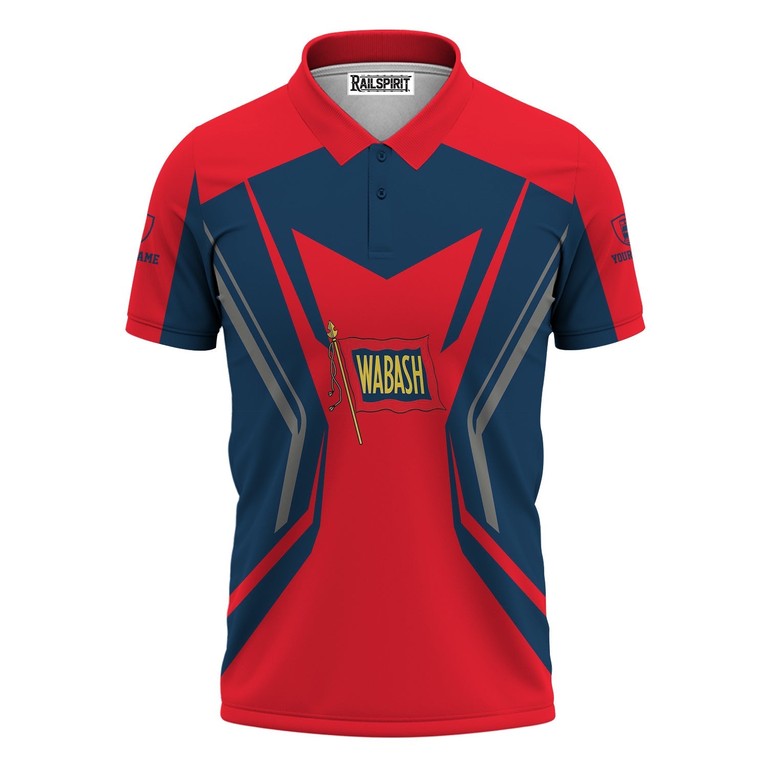 Railspirit Personalized Wabash Railroad Polo Shirt Unique Style with Custom Job Train Shirt