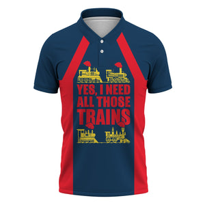 Railspirit Custom Name Wabash Railroad Polo Shirt Yes I Need All Those Train Printed Shirt