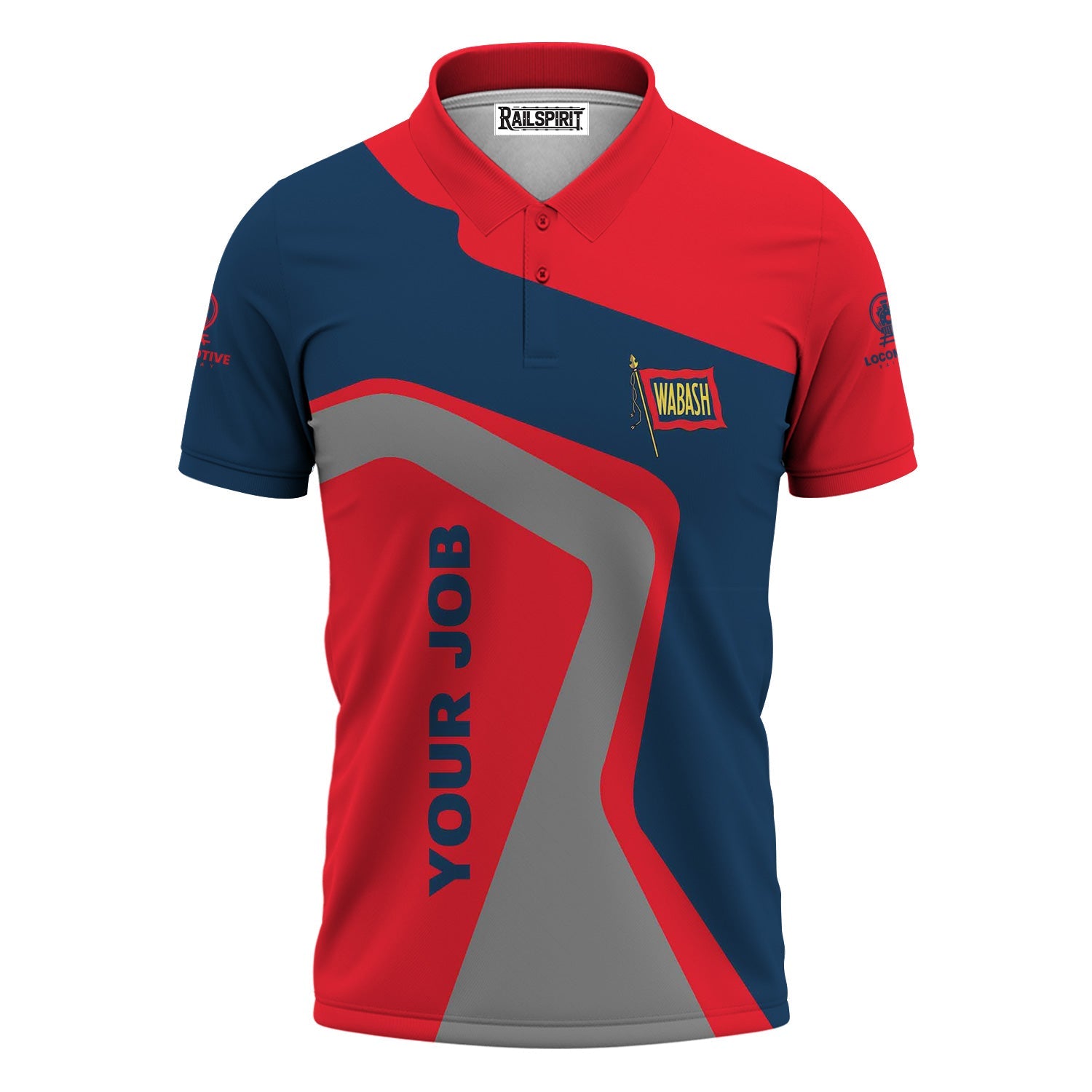 Railspirit Personalized Wabash Railroad Polo Shirt Unique Design with Custom Job Position Train Shirt