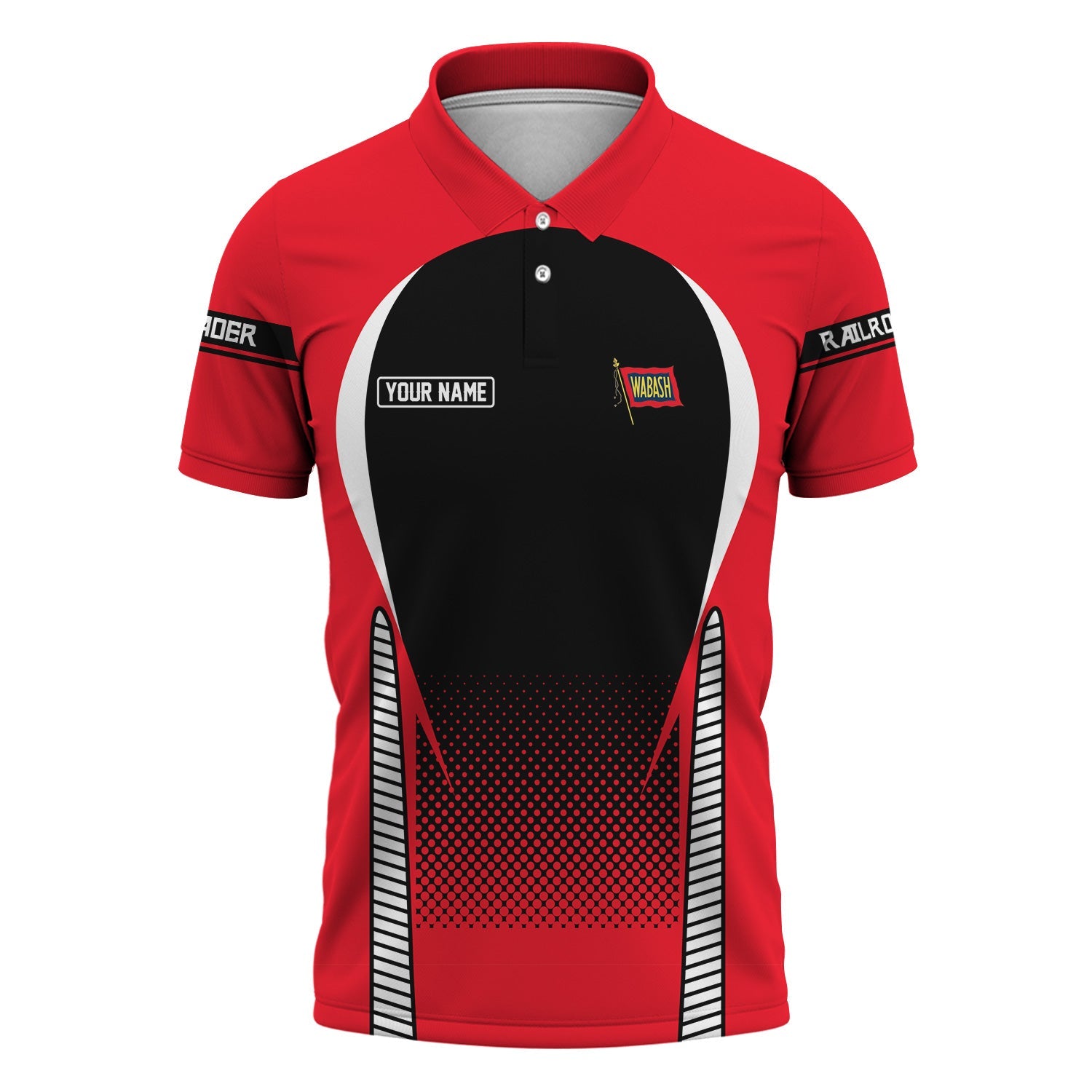 Railspirit Personalized Wabash Railroad Polo Shirt Stress Is Caused By Not Having Enough Trains Shirt All Over Print