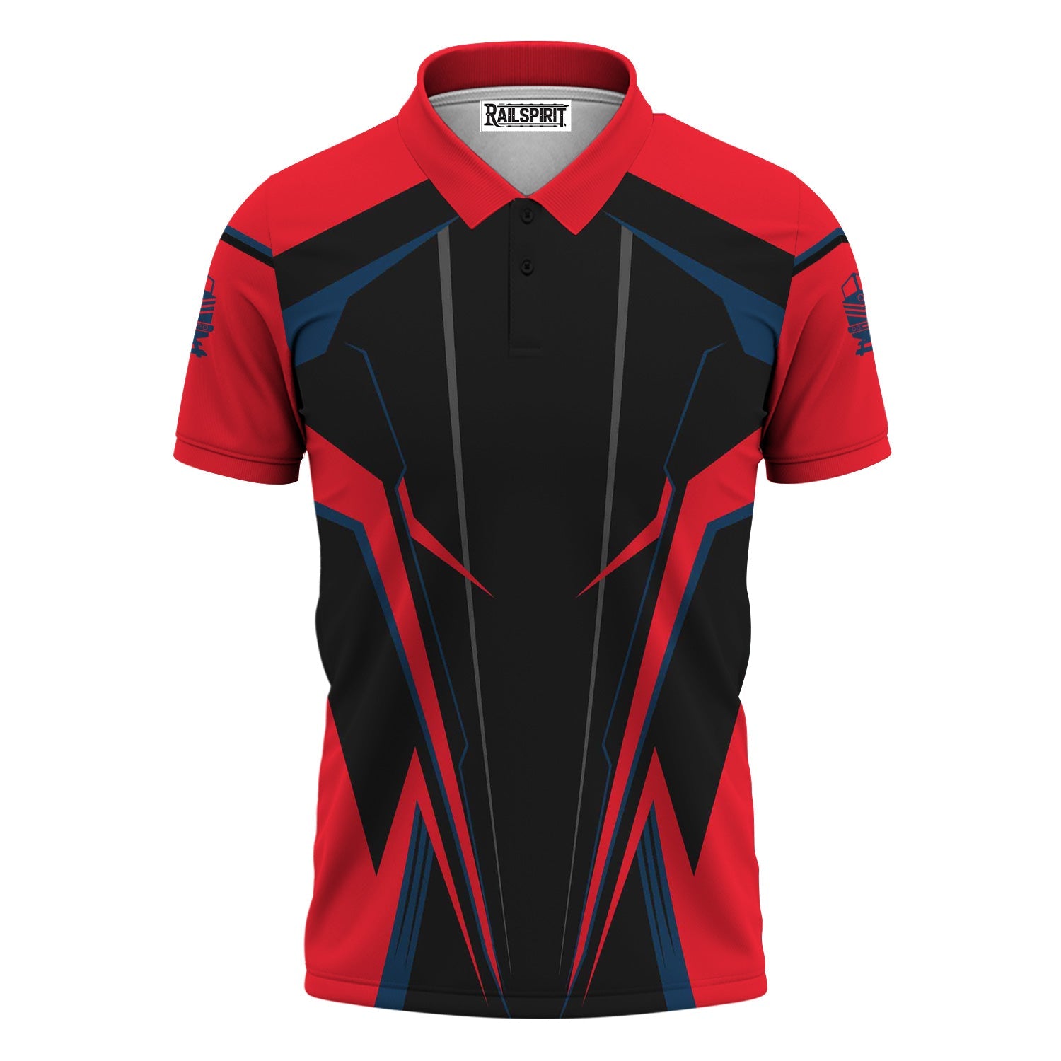 Railspirit Personalized Wabash Railroad Polo Shirt Lightning-Edge Design Train Shirt For Railroad Lovers