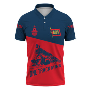 Railspirit Personalized Wabash Railroad Polo Shirt One Track Mind Unisex Train Shirt Gift Idea For Train Lover