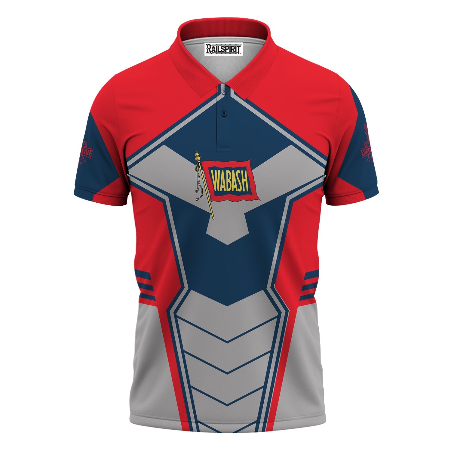 Railspirit Personalized Wabash Railroad Polo Shirt Engine-Inspired Style Train Shirt for Railroad Fanatic
