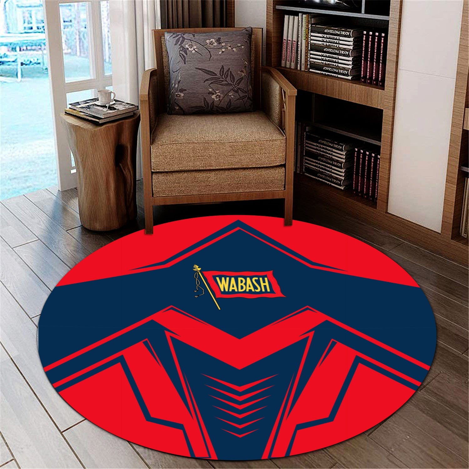 Railspirit Wabash Railroad Round Mat Railway Trainspotter Style Mat Gift Idea For Foamers