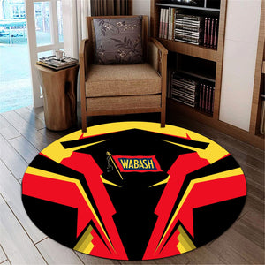 Railspirit Wabash Railroad Round Mat Strong Line Style Rug All Over Print