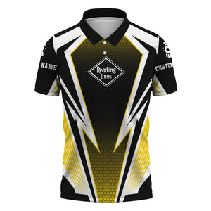 Railspirit Personalized Reading Railroad Polo Shirt Lightning Graphic Style Shirt Gift Idea For Train Lover