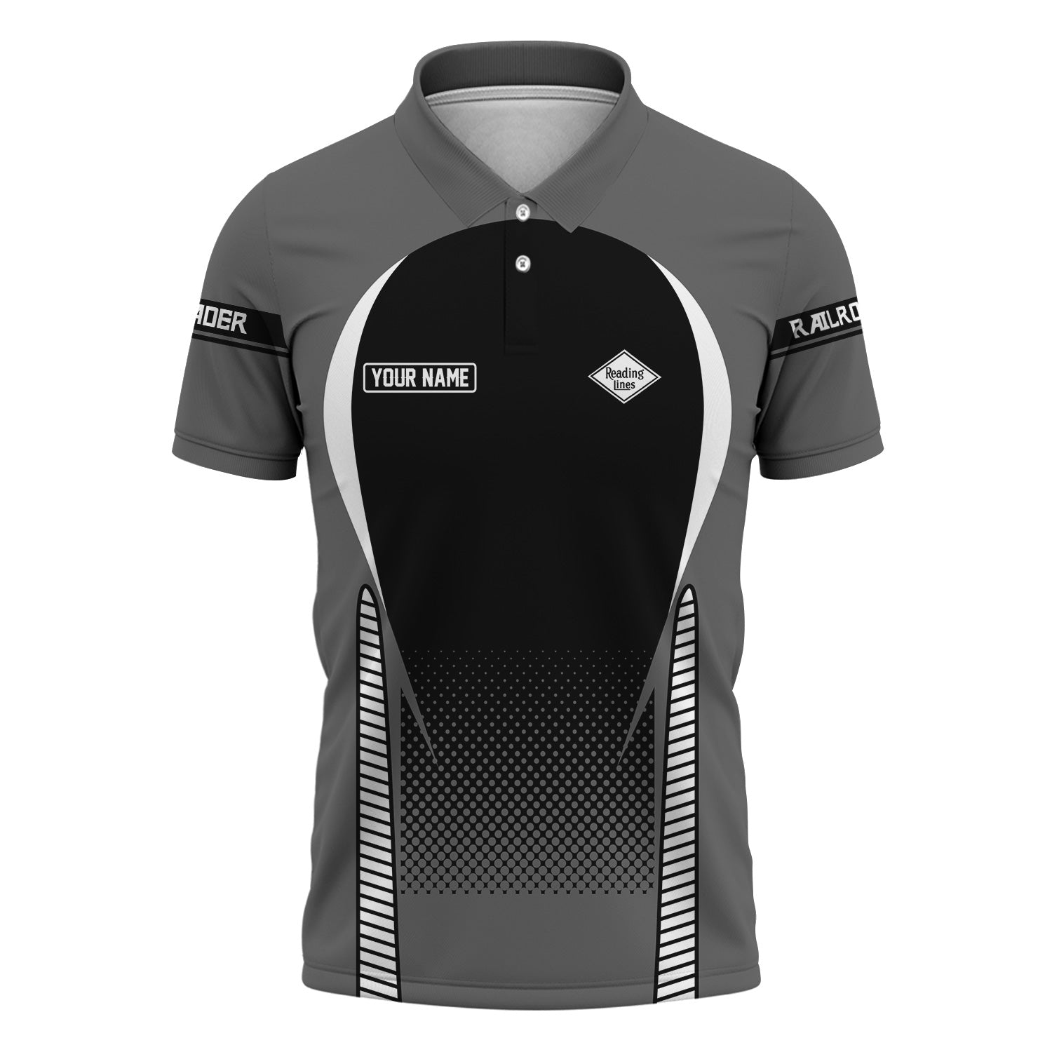 Railspirit Personalized Reading Railroad Polo Shirt Stress Is Caused By Not Having Enough Trains Shirt All Over Print