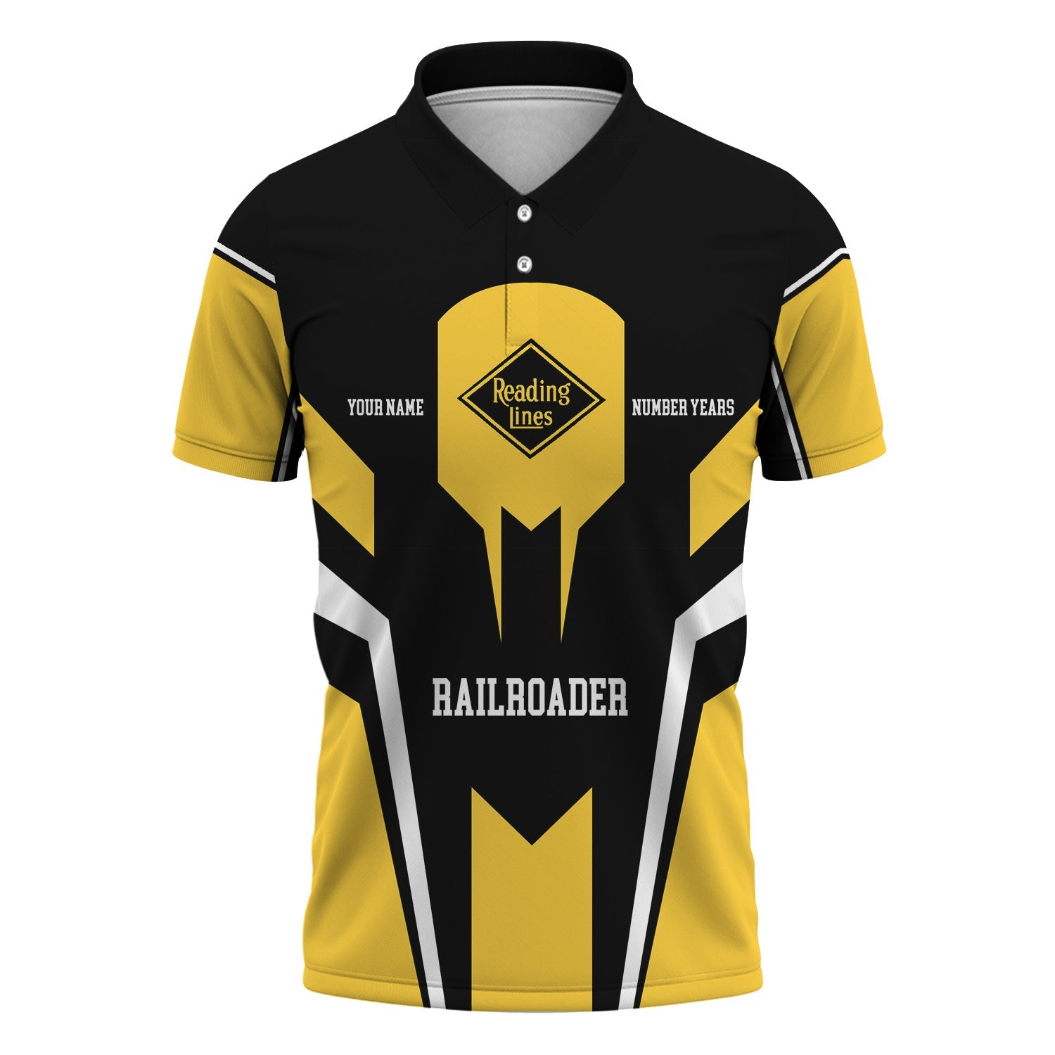 Railspirit Personalized Reading Railroad Polo Shirt Custom Year Railroader Shirt Gift Idea For Train Lover