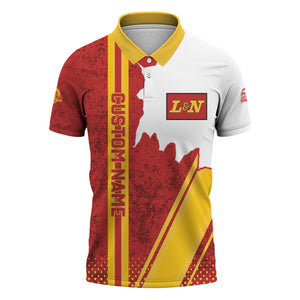 Railspirit Personalized Louisville and Nashville Railroad Polo Shirt L&N All Over Printed Unisex Shirt