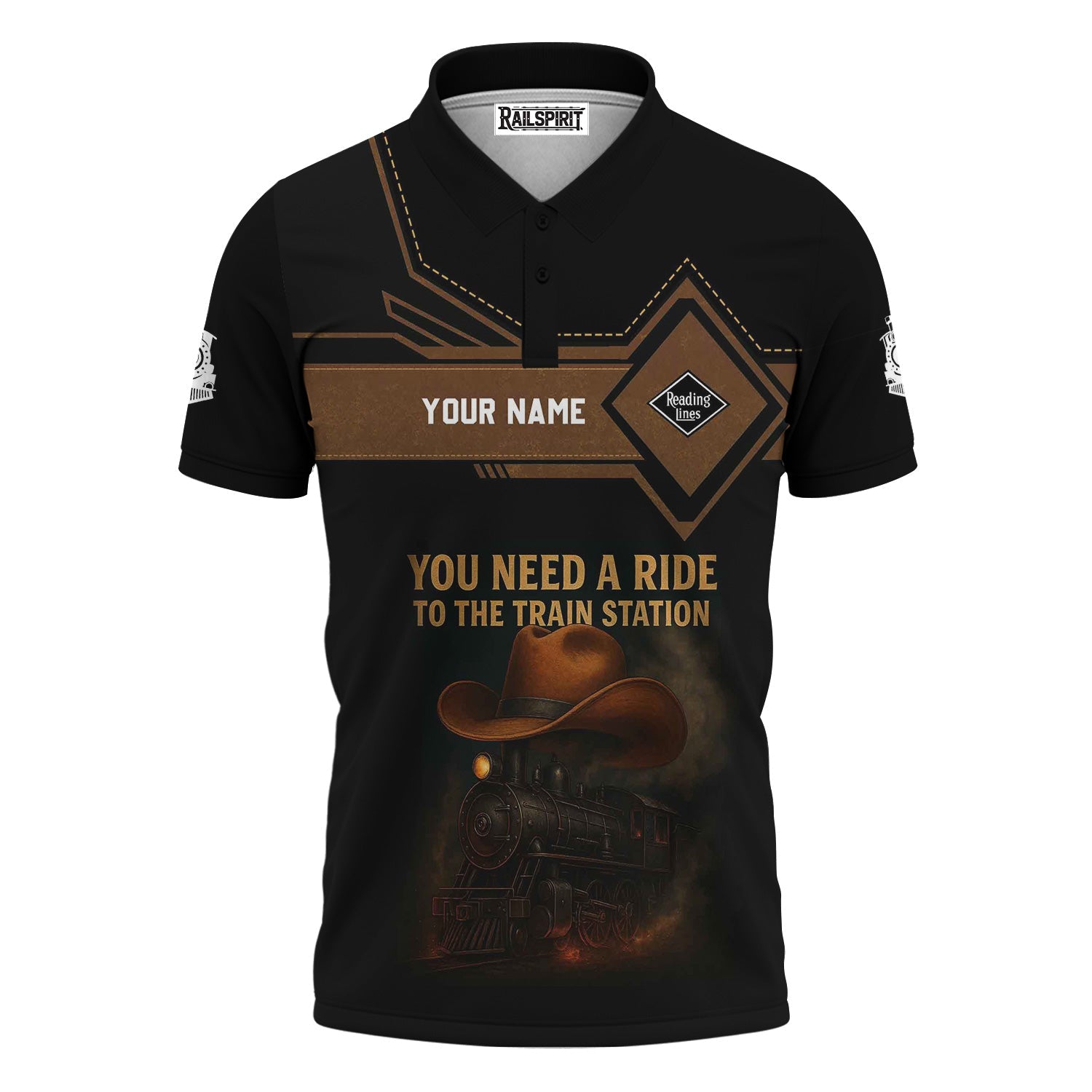Railspirit Personalized Reading Railroad Polo Shirt You Need A Ride To The Train Station Shirt For Train Lovers