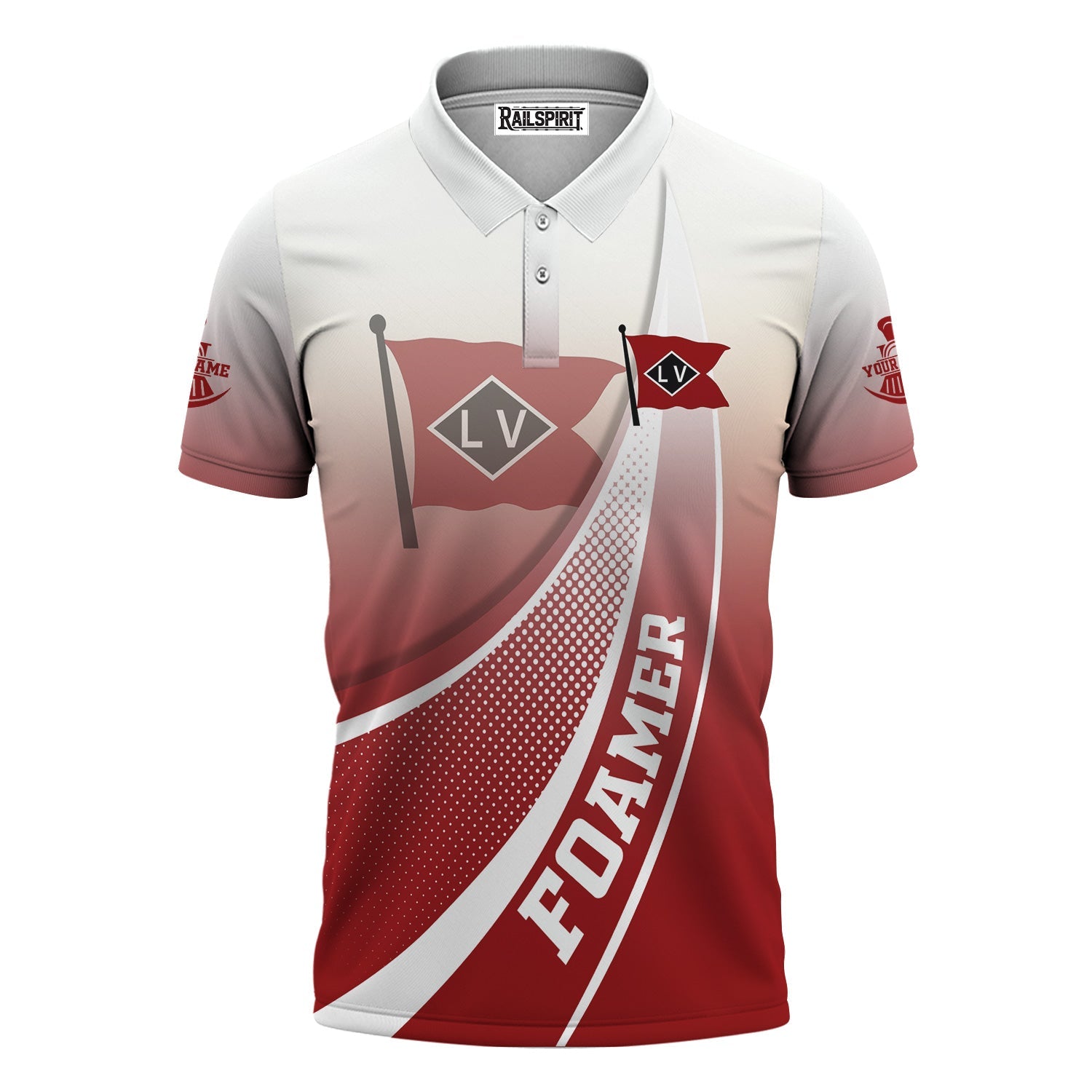 Railspirit Personalized Lehigh Valley Railroad Polo Shirt Railway-Themed Style Shirt Gift Idea For Trainspotter