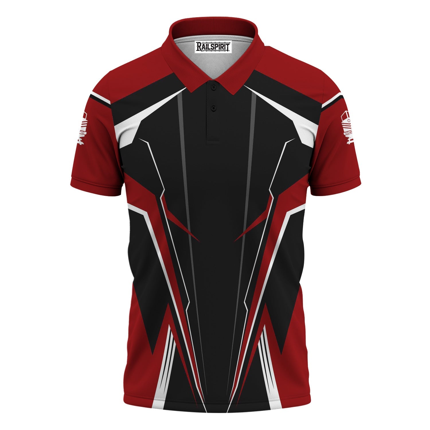 Railspirit Personalized Lehigh Valley Railroad Polo Shirt Lightning-Edge Design Train Shirt For Railroad Lovers