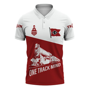 Railspirit Personalized Lehigh Valley Railroad Polo Shirt One Track Mind Unisex Train Shirt Gift Idea For Train Lover