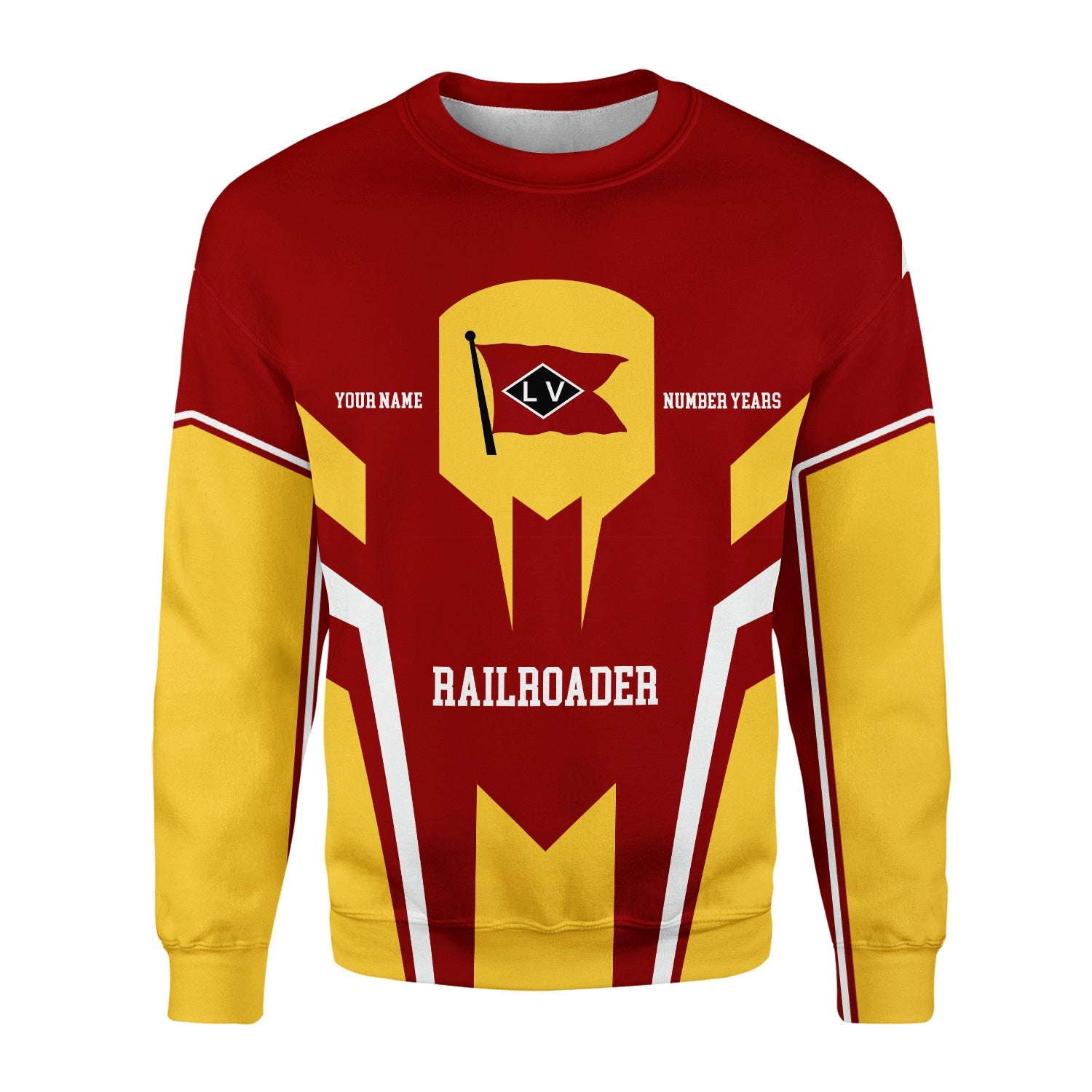 Railspirit Personalized Lehigh Valley Railroad Sweatshirt Custom Year Railroader Shirt Gift Idea For Train Lover