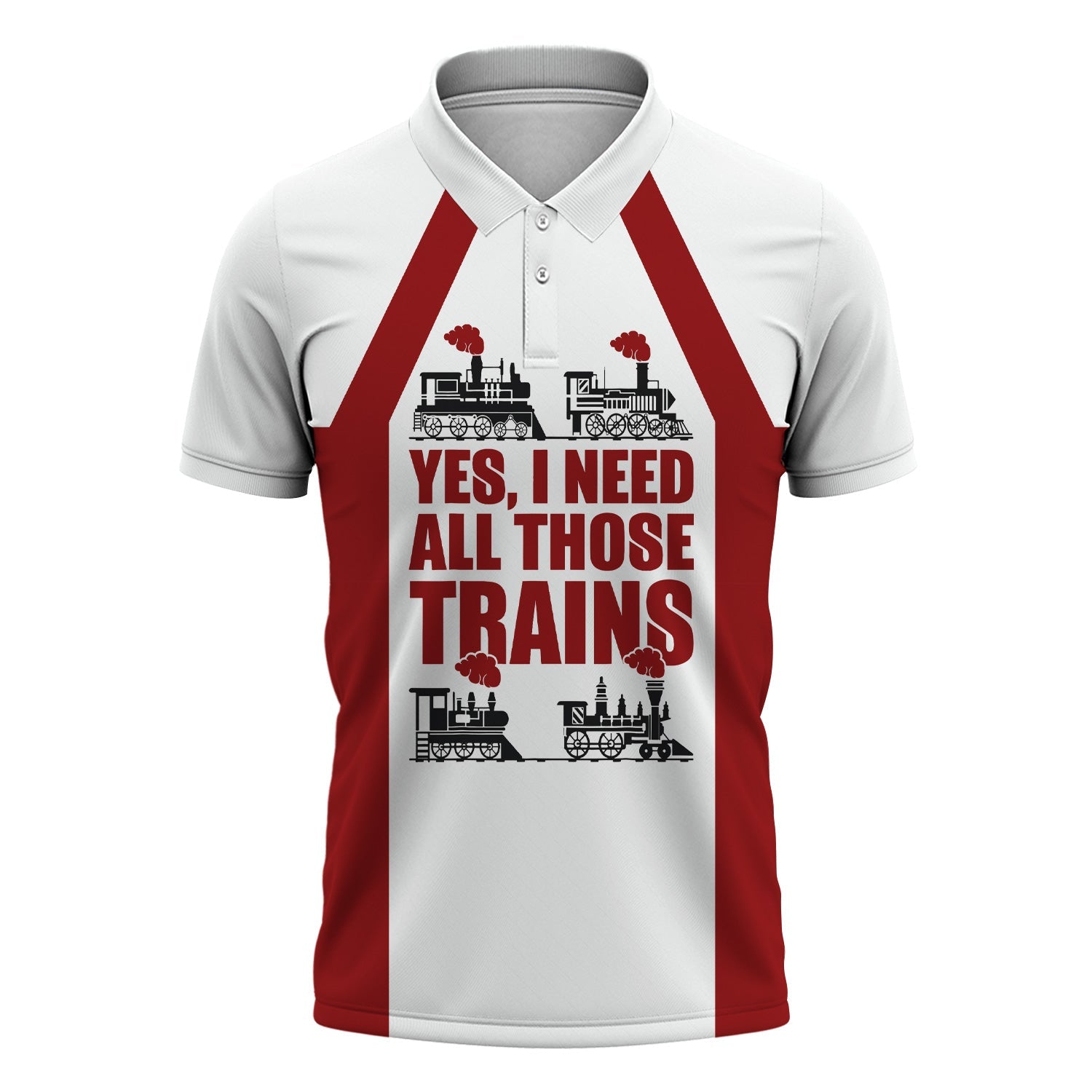 Railspirit Custom Name Lehigh Valley Railroad Polo Shirt Yes I Need All Those Train Printed Shirt