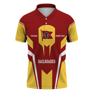 Railspirit Personalized Lehigh Valley Railroad Polo Shirt Custom Year Railroader Shirt Gift Idea For Train Lover