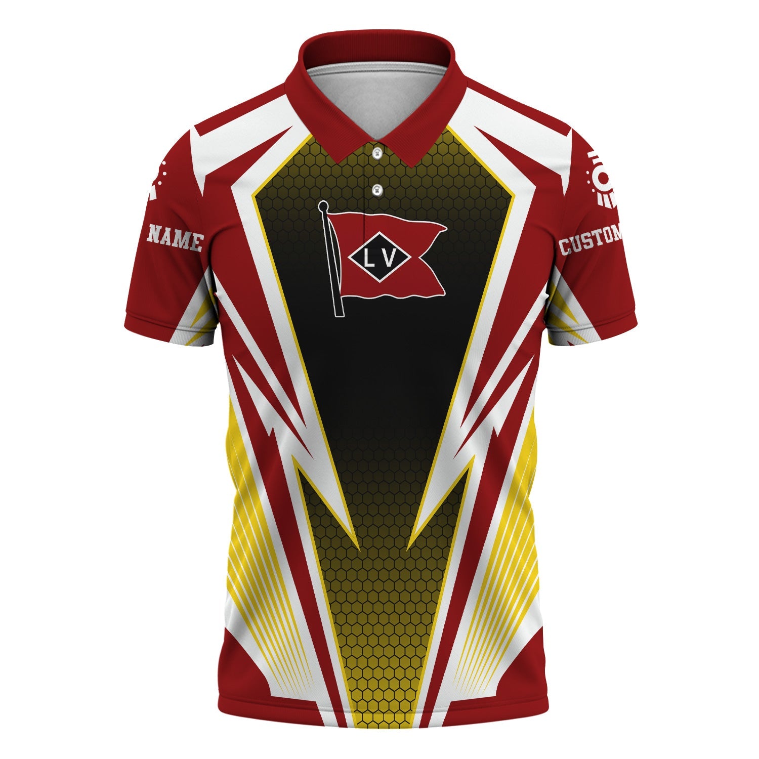 Railspirit Personalized Lehigh Valley Railroad Polo Shirt Lightning Graphic Style Shirt Gift Idea For Train Lover