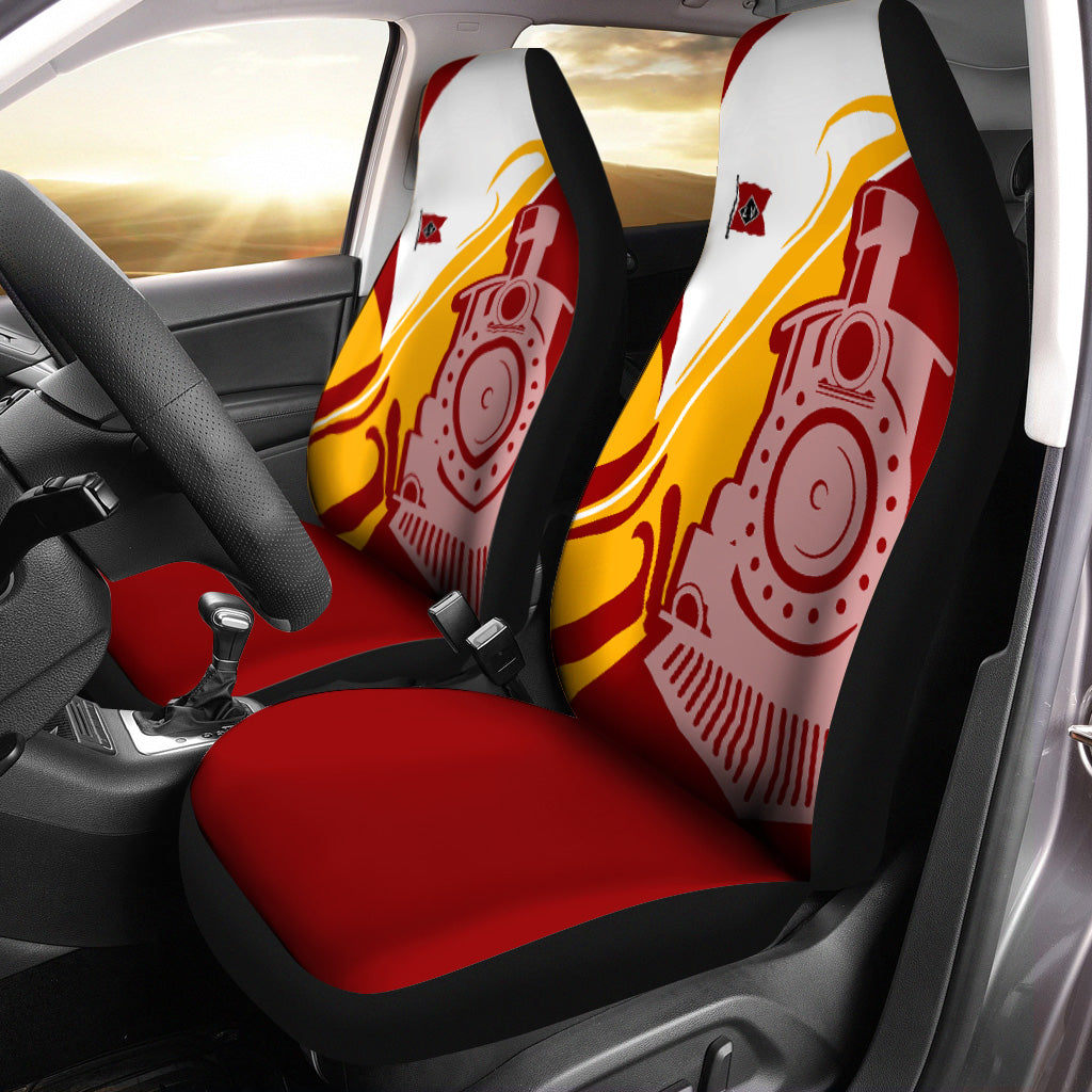 Railspirit Lehigh Valley Railroad Car Seat Cover Flame-Inspired Style Seat Cover Gift Idea For Train Lovers