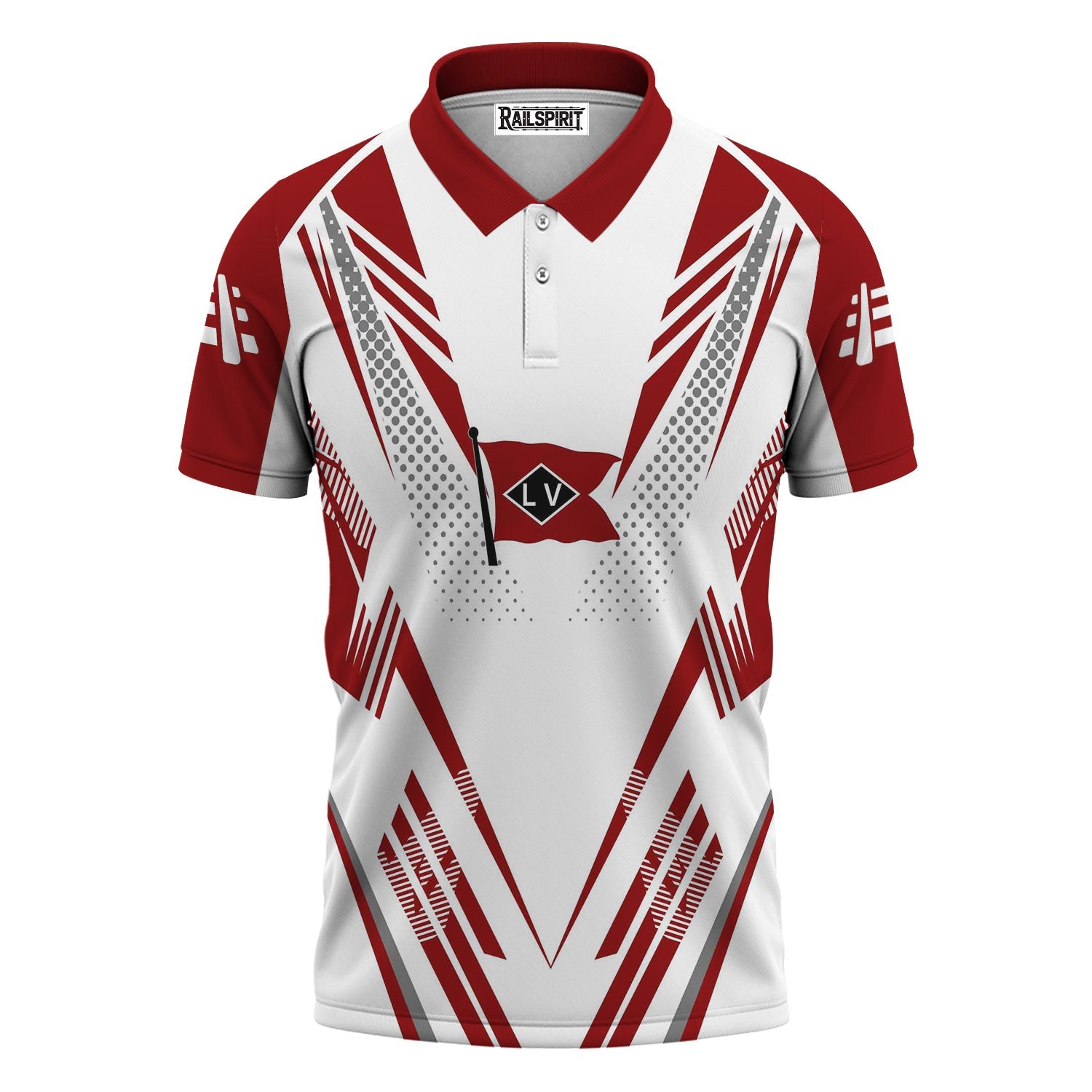 Railspirit Personalized Lehigh Valley Railroad Polo Shirt Railroad Tribute Design Train Shirt for Train Lovers