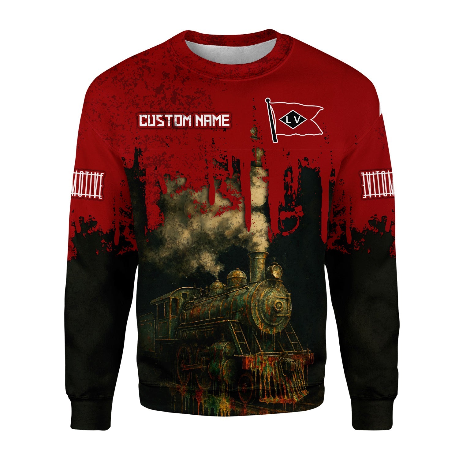 Railspirit Personalized Lehigh Valley Railroad Sweatshirt Vintage Train Art Style Shirt For Locomotive Fans