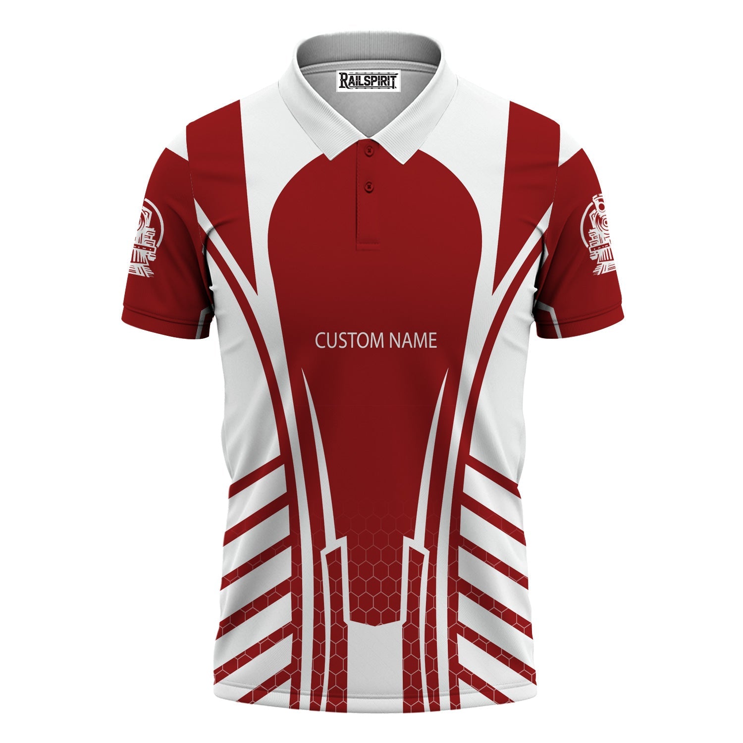 Railspirit Personalized Lehigh Valley Railroad Polo Shirt Striped Railroad Style Train Shirt All Over Print