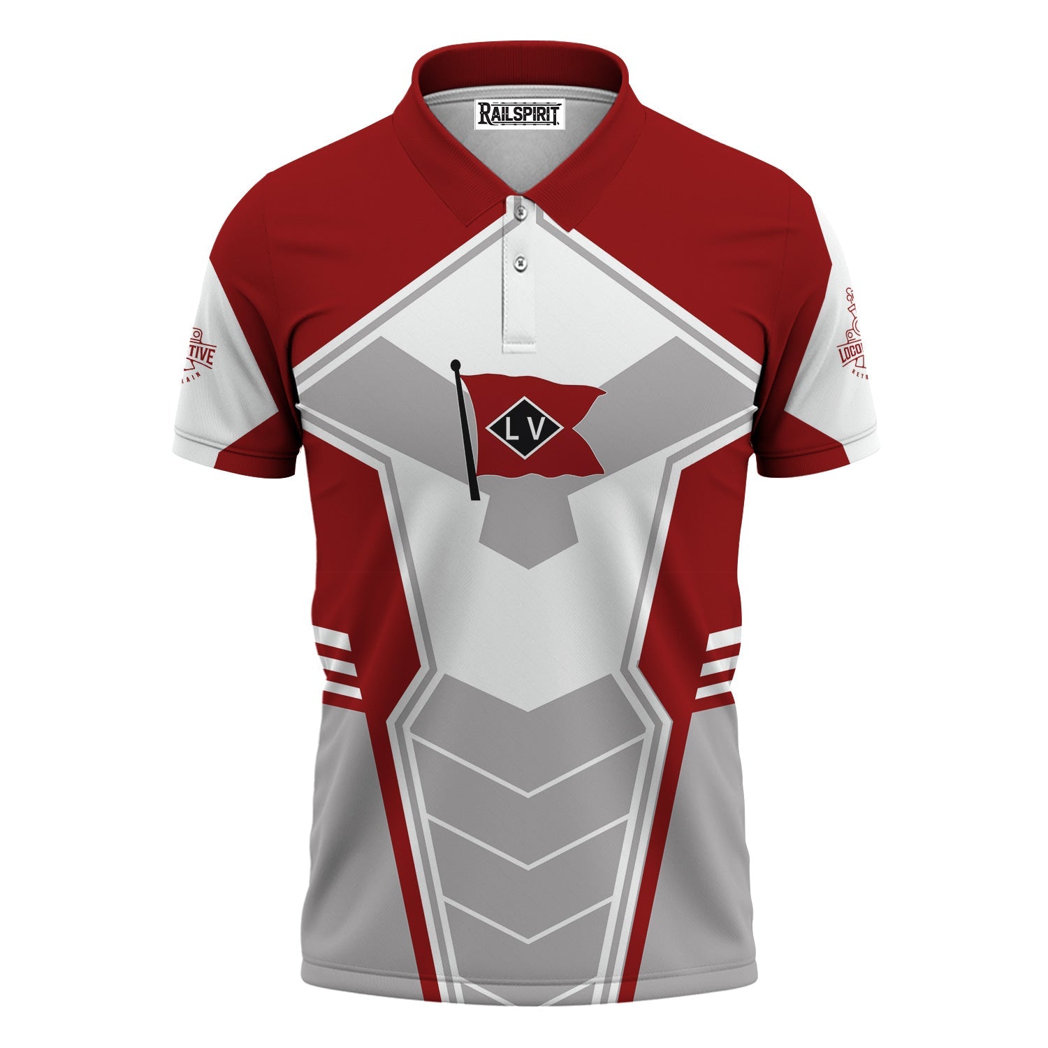 Railspirit Personalized Lehigh Valley Railroad Polo Shirt Engine-Inspired Style Train Shirt for Railroad Fanatic