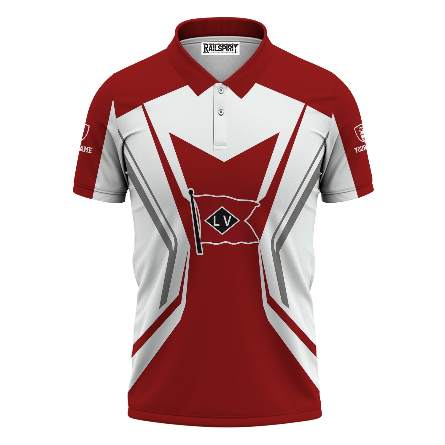 Railspirit Personalized Lehigh Valley Railroad Polo Shirt Unique Style with Custom Job Train Shirt