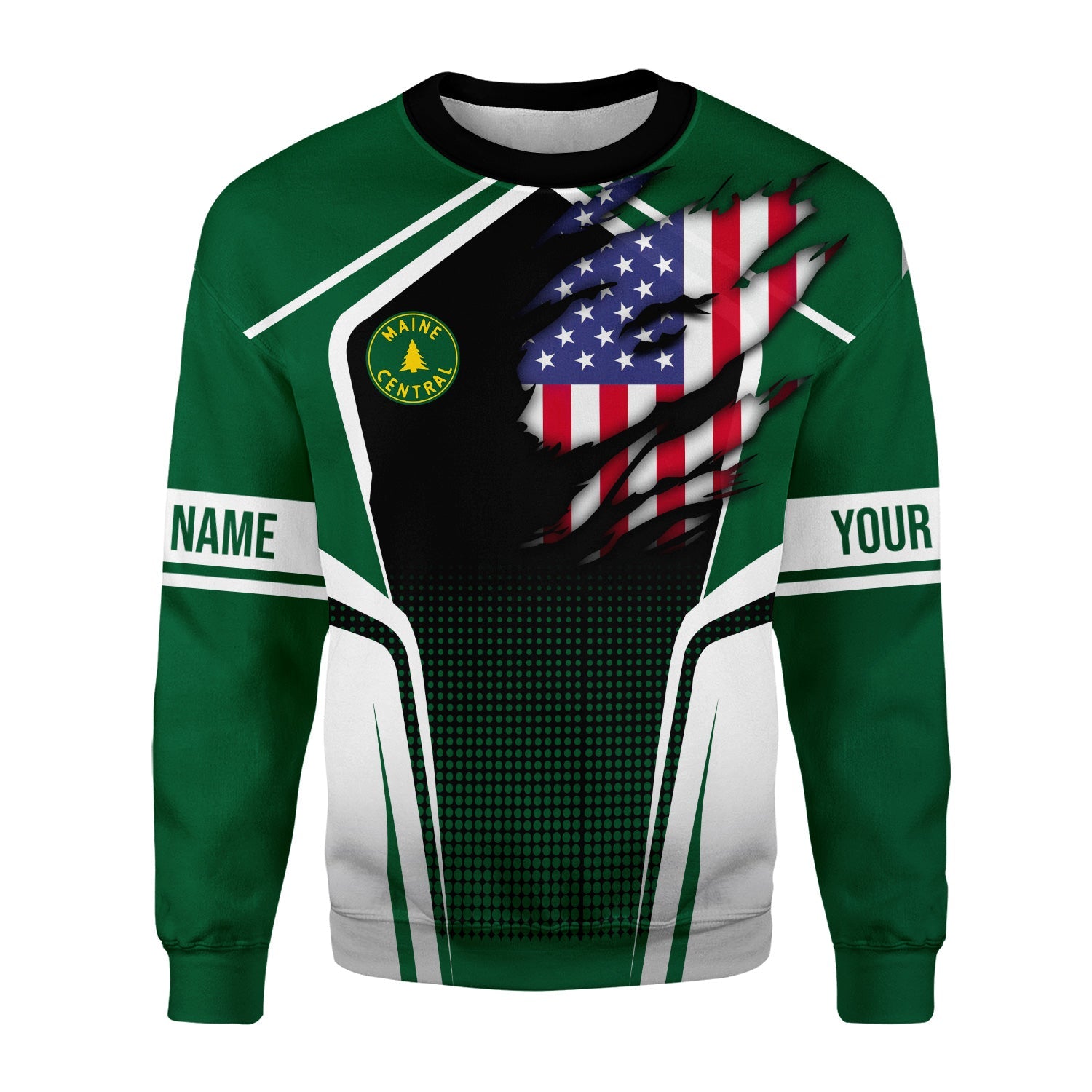 Railspirit Personalized Maine Central Railroad Sweatshirt American Eagle Vintage Train Shirt