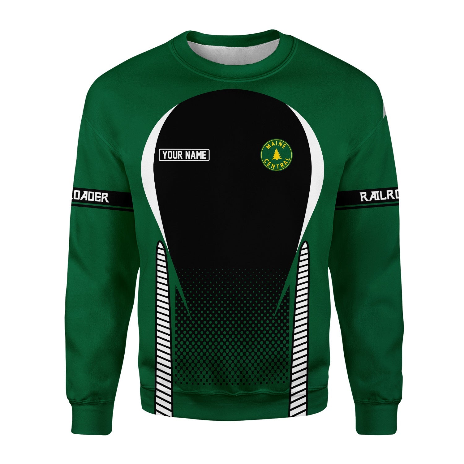 Railspirit Personalized Maine Central Railroad Sweatshirt Stress Is Caused By Not Having Enough Trains Shirt All Over Print Shirt