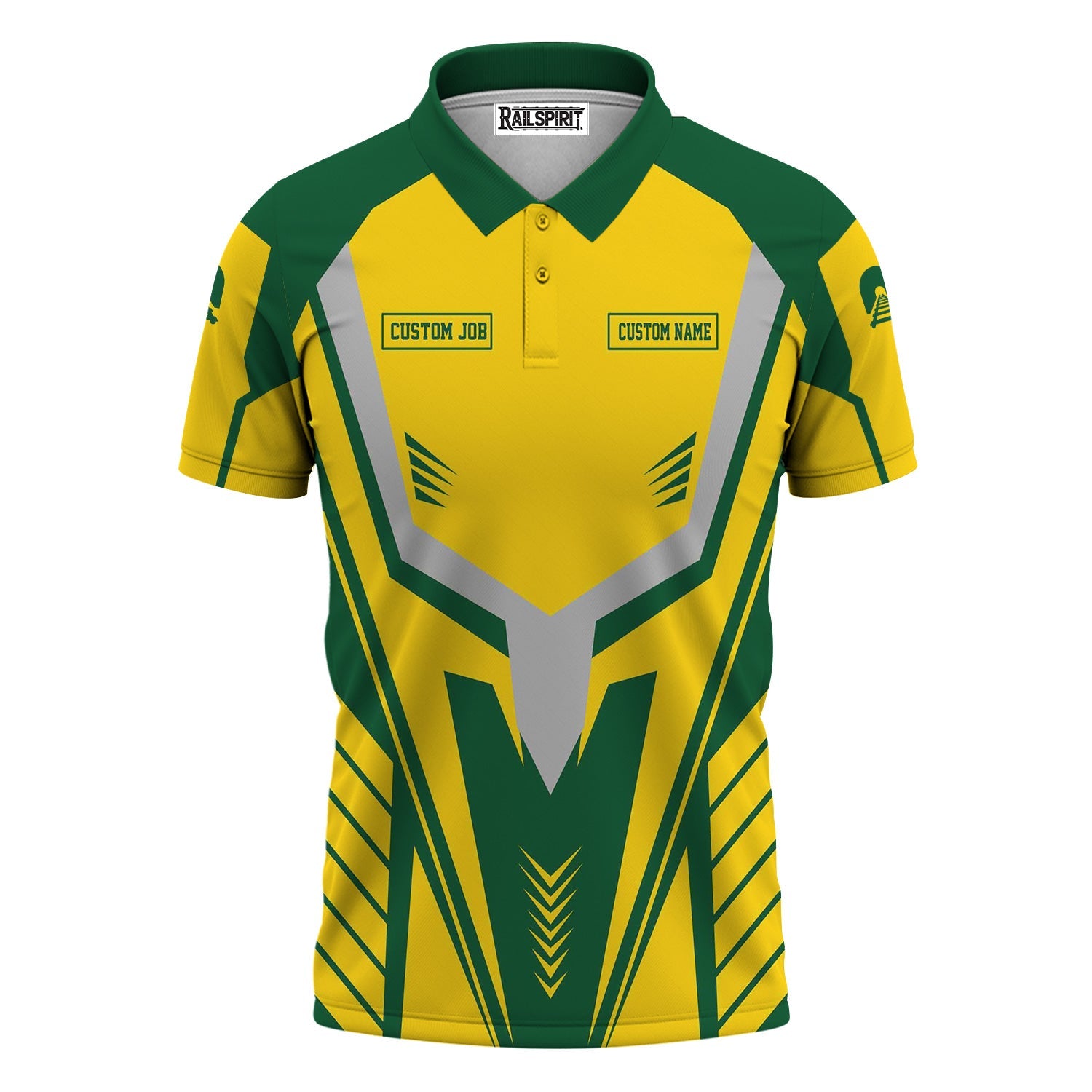 Railspirit Personalized Maine Central Railroad Polo Shirt Workwear-Inspired with Custom Position Train Shirt