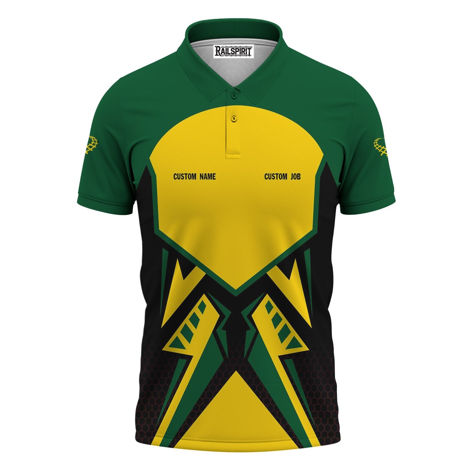 Railspirit Personalized Maine Central Railroad Polo Shirt Vibriant Style with Custom Position Train Shirt