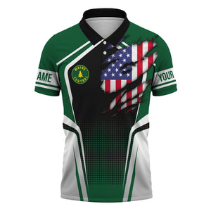 Railspirit Personalized Maine Central Railroad Polo Shirt American Eagle Vintage Train Shirt