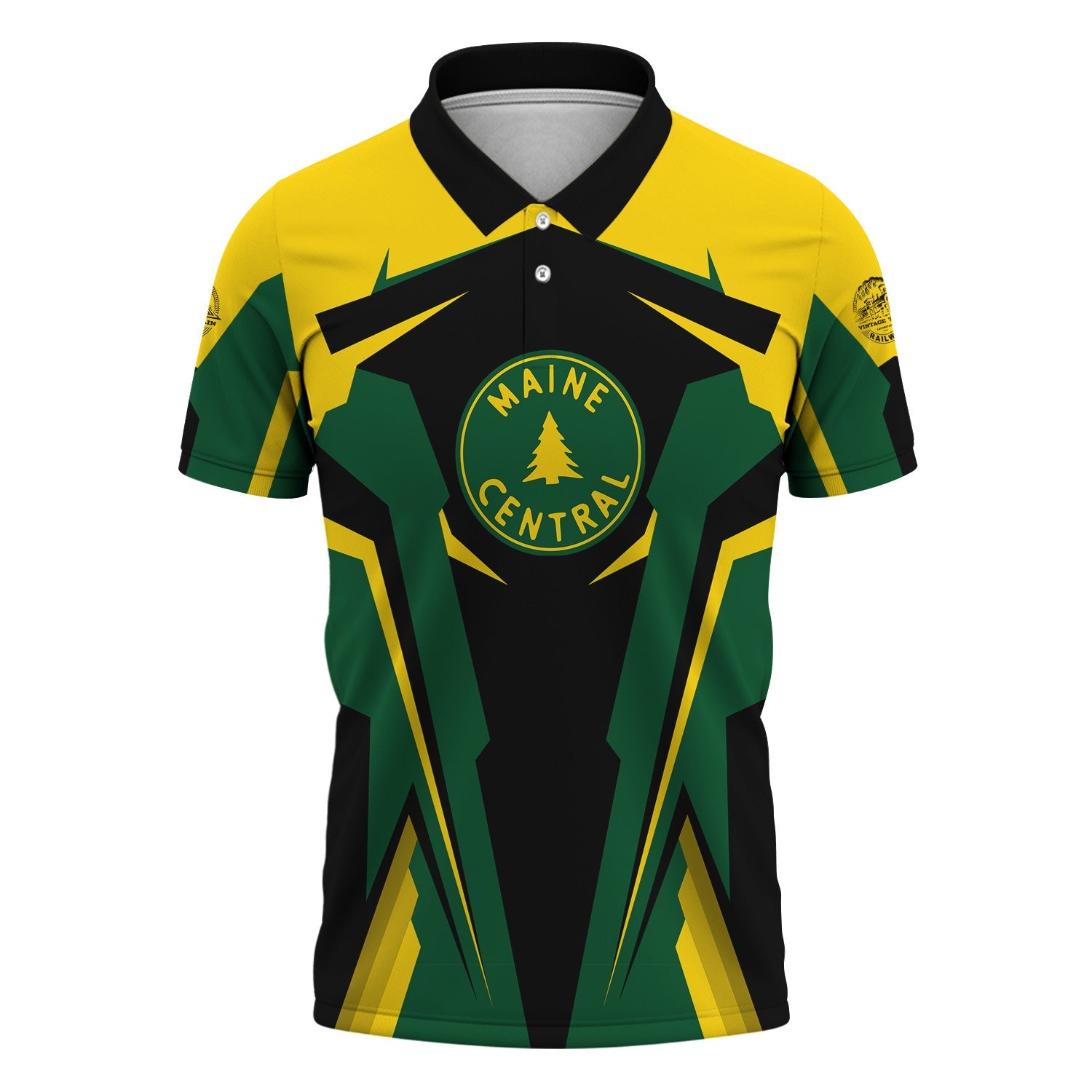 Railspirit Personalized Maine Central Railroad Polo Shirt Strong Line Style Train Unisex Shirt All Over Print