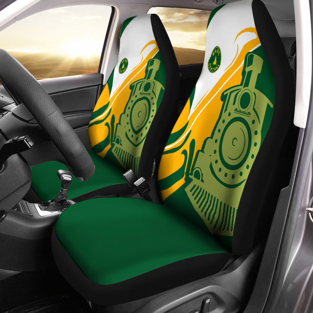 Railspirit Maine Central Railroad Car Seat Cover Flame-Inspired Style Seat Cover Gift Idea For Train Lovers